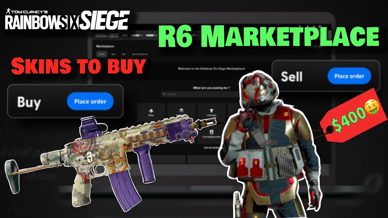 Can I trade items with other players in the R6 marketplace?