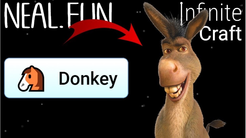 The most consistent paths how to make donkey in Infinite Craft